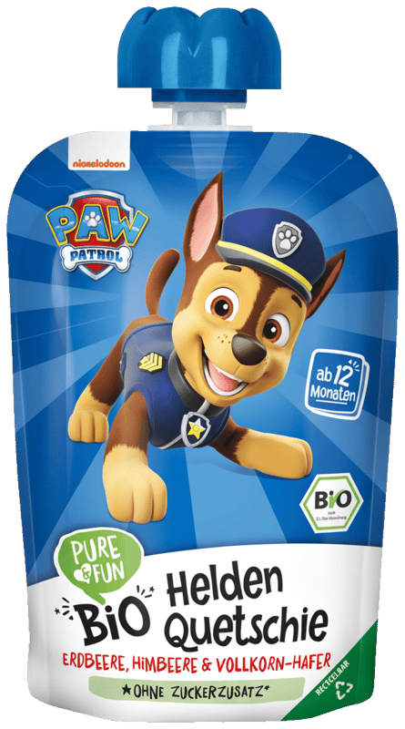 PURE & FUN BIO Paw Patrol Heroes Fruit Pouch Chase