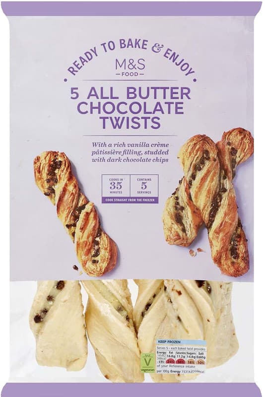 Marks & Spencer 5 All Butter Chocolate Twists