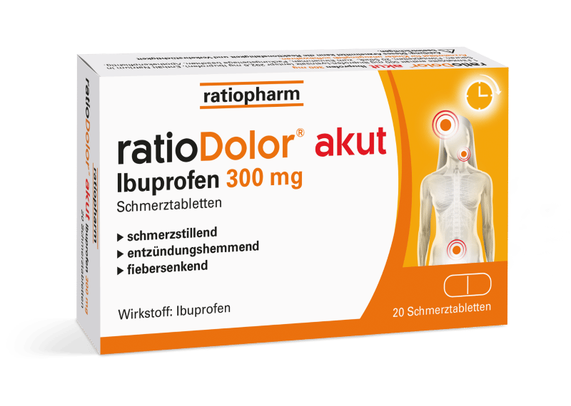ratioDolor akut Ibuprofen 300 mg Schmerztabletten 