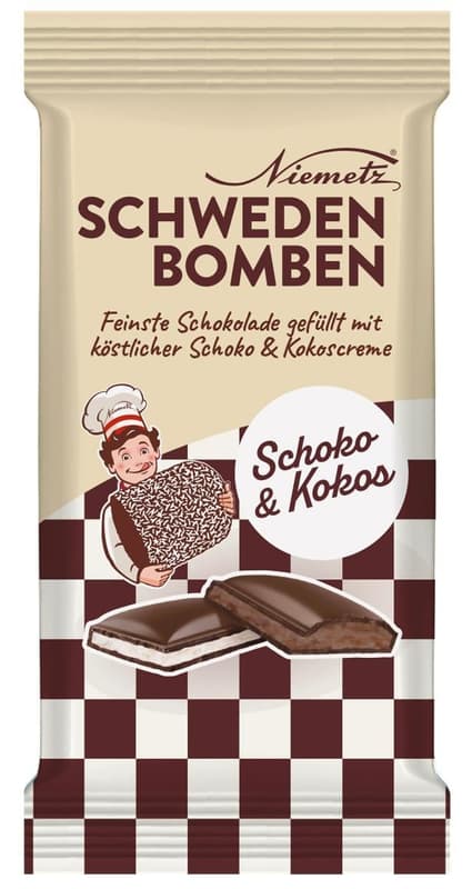 Niemetz Schwedenbomben Schoko & Kokos Tafel