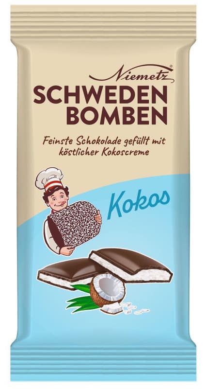 Niemetz Schwedenbomben Kokos Tafel