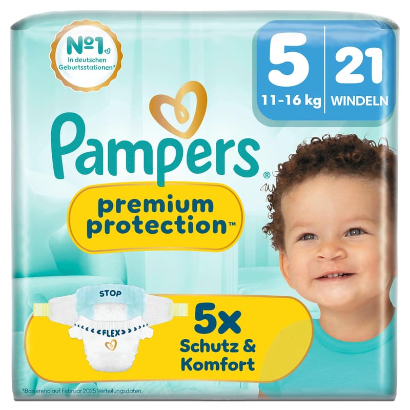 Pampers Premium Protection Windeln Gr. 5 Junior 11-16kg Single Pack