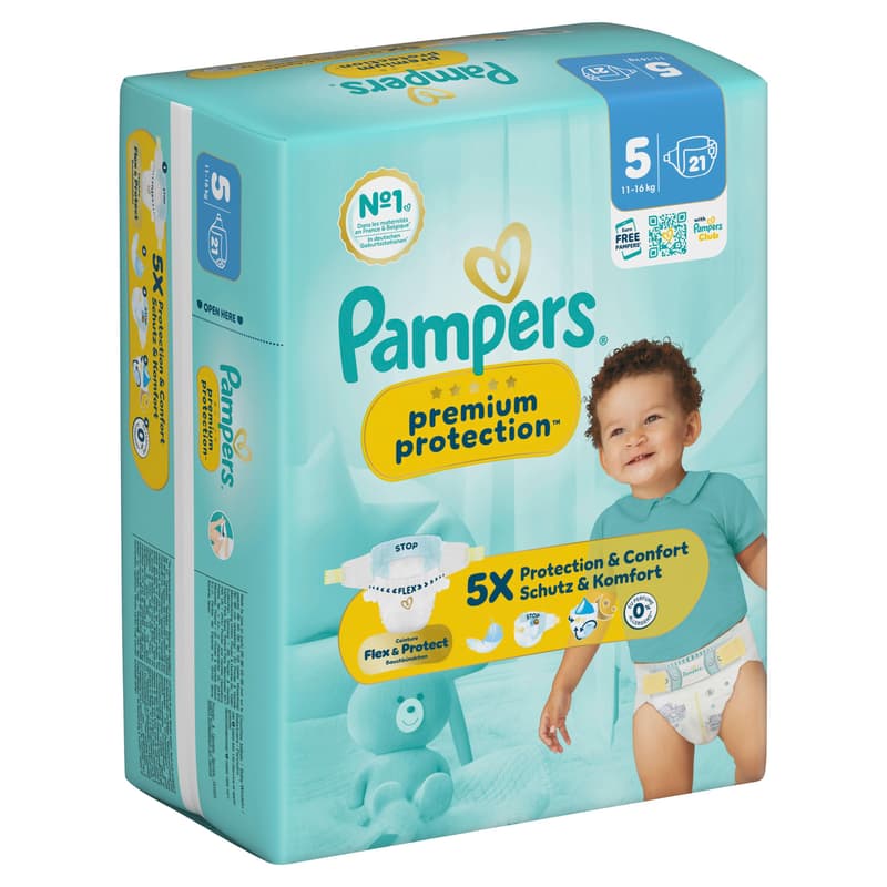 Pampers Premium Protection Windeln Gr. 5 Junior 11-16kg Single Pack
