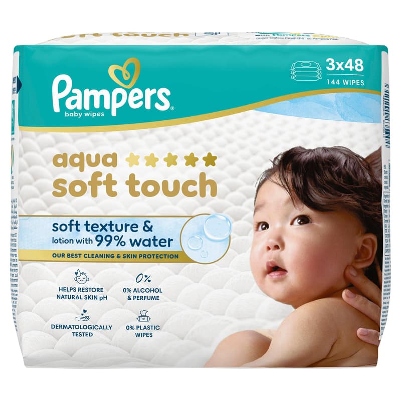 Pampers Feuchttücher Aqua Soft Touch 3*48pcs