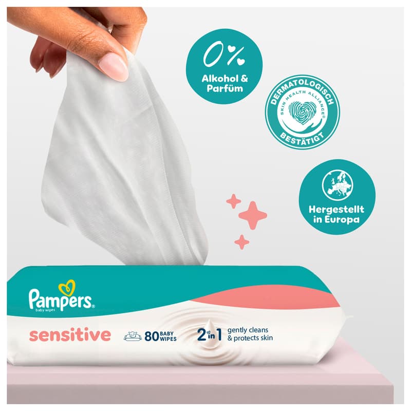 Pampers Sensitive Wipes 3x240 pcs