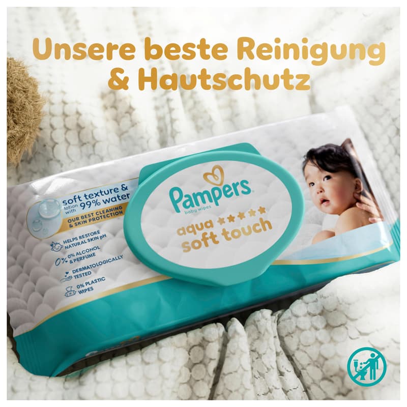 Pampers Feuchttücher Aqua Soft Touch 6x 288 St