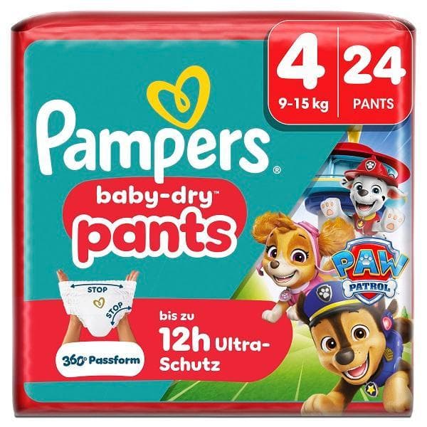 Pampers Baby Dry Pants Gr. 4 Maxi 9-15kg Single Pack Paw Patrol 24 St. 