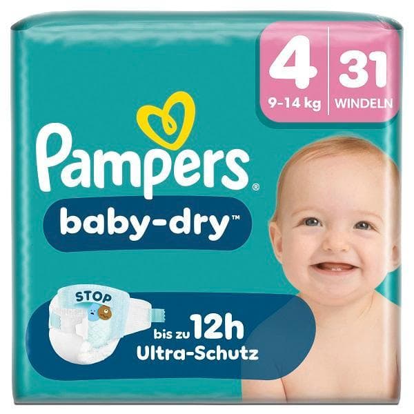 Pampers Baby Dry Windeln Gr. 4 Maxi 9-14kg Single Pack 31 St