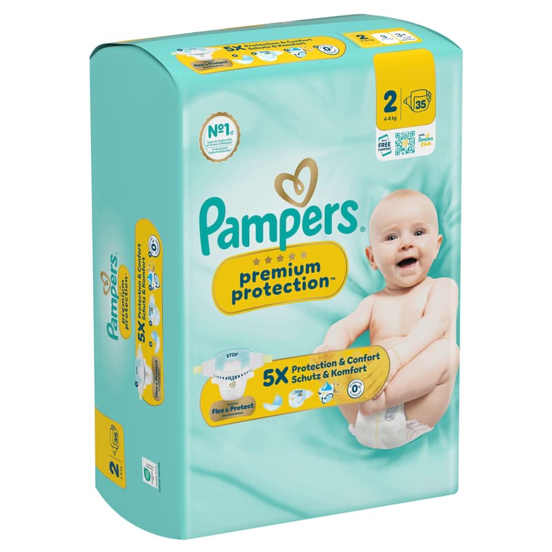 Pampers Premium Protection New Baby Windeln Gr. 2 Mini 4-8kg Single Pack 35 St