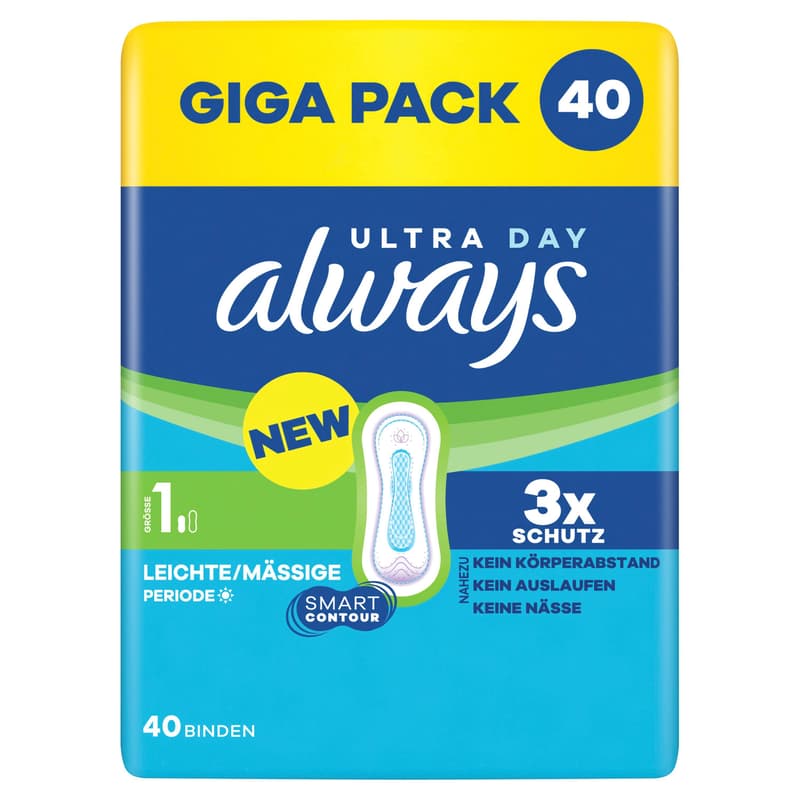 Always Ultra Damenbinden Größe 1 - Normal Gigapack 40