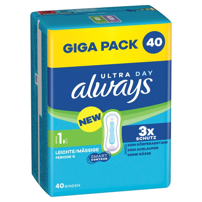 Always Ultra Damenbinden Größe 1 - Normal Gigapack 40