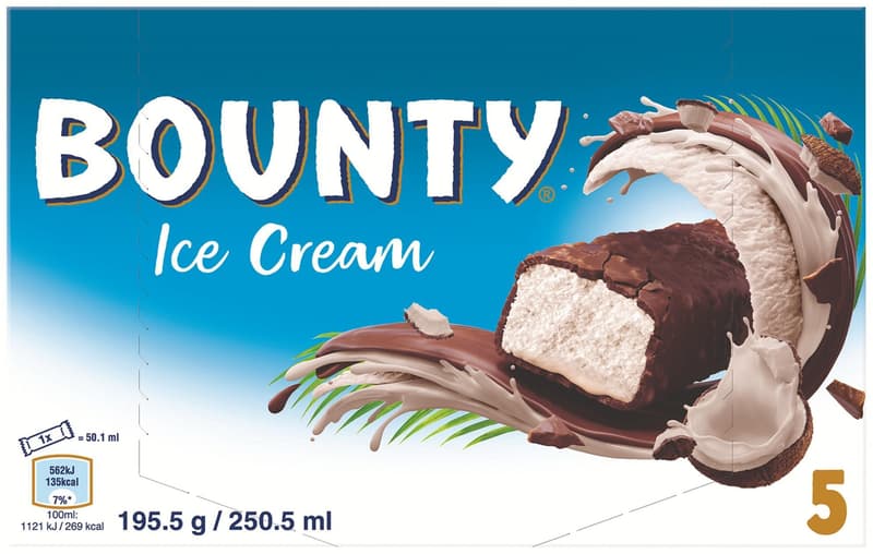 Bounty Multipack Eisriegel 5er (tiefgekühlt)