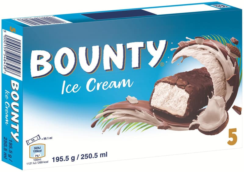 Bounty Multipack Eisriegel 5er (tiefgekühlt)