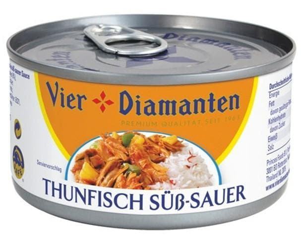 Vier Diamanten Thunfisch Süß-Sauer