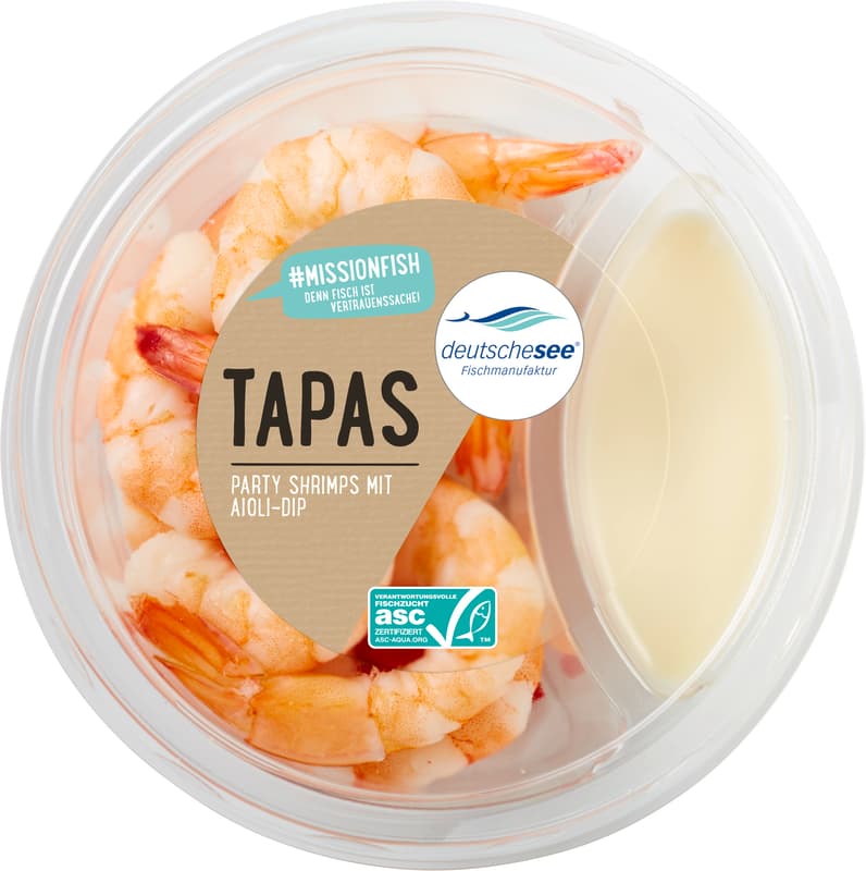 Deutsche See Party Shrimps mit Aiolo Dip