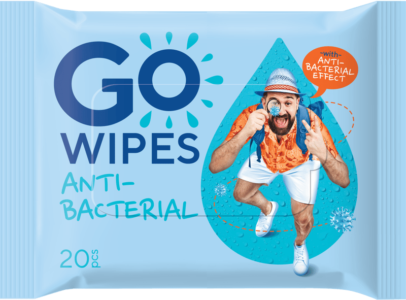 GoWipes TM Refres
hing Wet Wipes with Antibacterial effect & D-panthenol