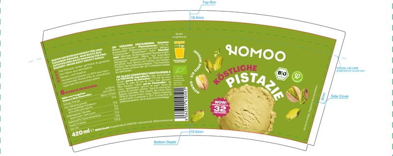 NOMOO BIO Pistazieneis VEGAN (tiefgekühlt)