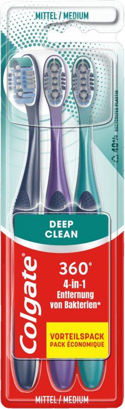 Colgate 360 Deep Clean Manual Toothbrushes 2+1