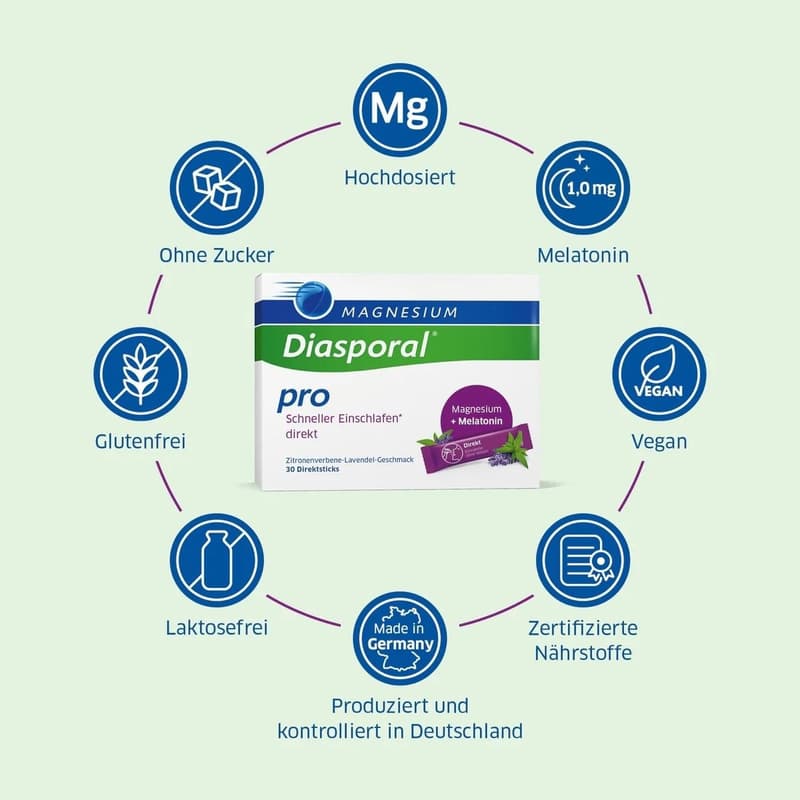 Magnesium Diasporal Pro Schneller Einschlafen Direkt Sticks