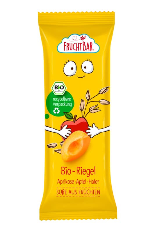 FruchtBar BIO Riegel Aprikose, Apfel, Hafer (4er Pack)