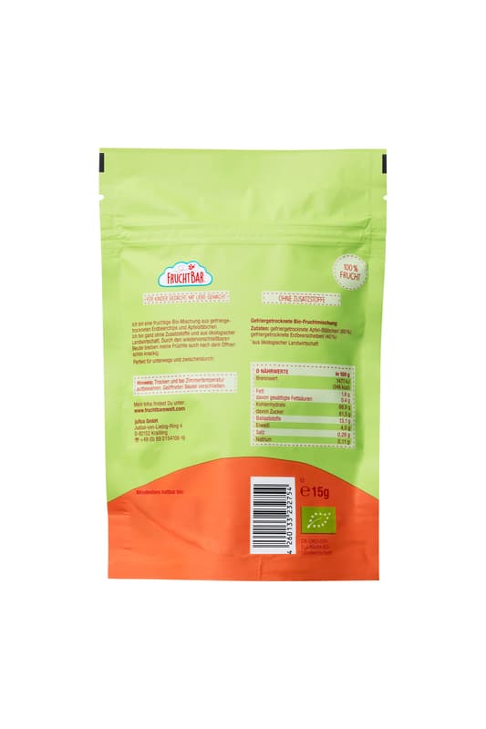 FruchtBar BIO Knusper-Früchte - Erdbeere, Apfel