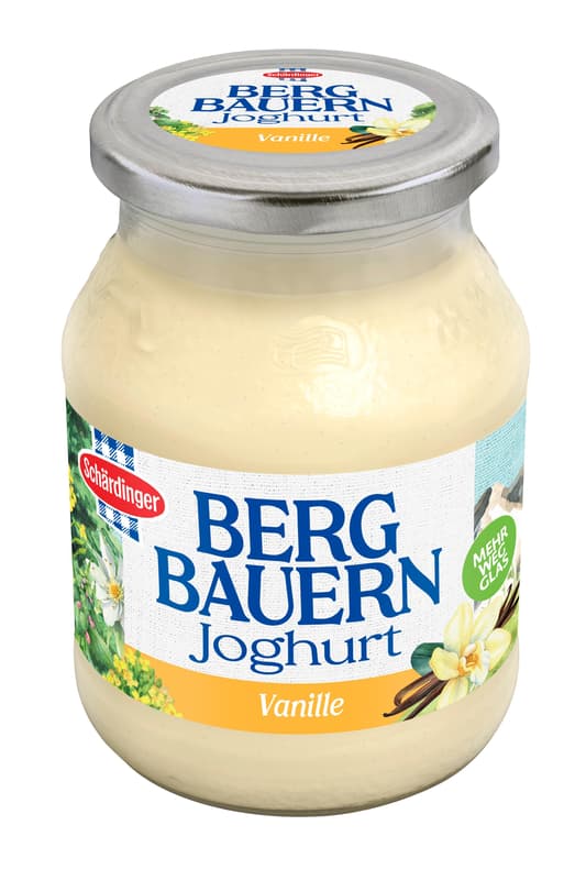 Schärdinger Bergbauern Fruchtjoghurt Vanille im Mehrwegglas