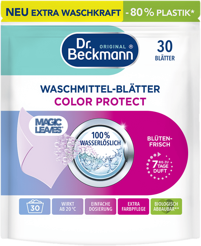 Dr. Beckmann Laundry Detergent Sheets Color Protect Blossom Freshness