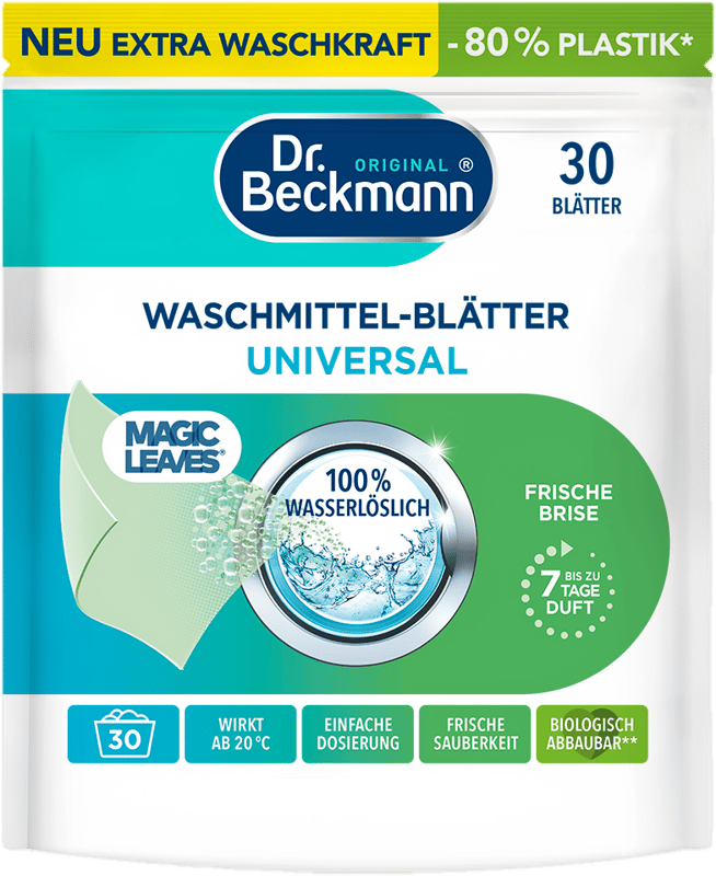 Dr. Beckmann Universal Laundry Detergent Sheets Fresh Breeze