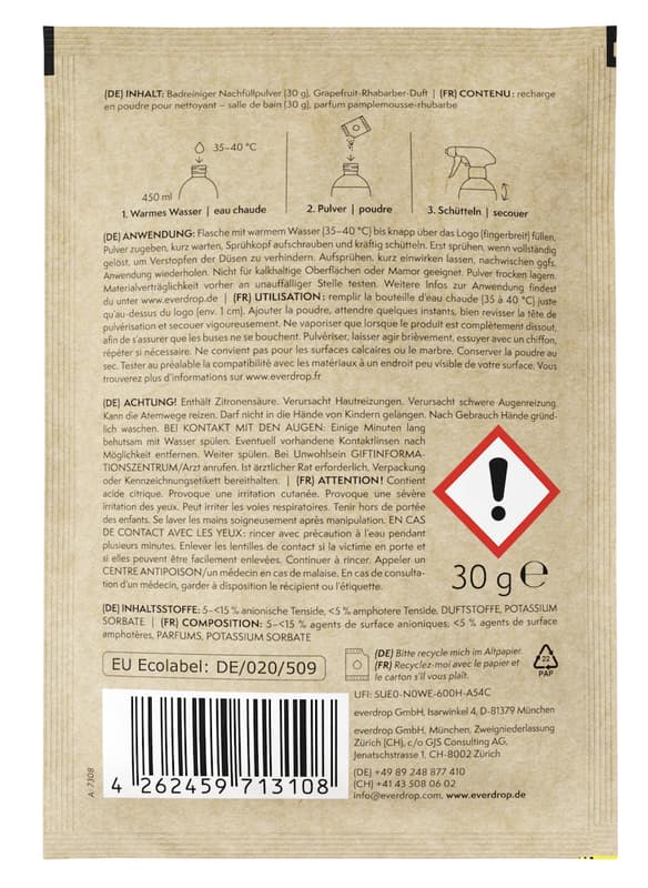 everdrop bathroom refill powder