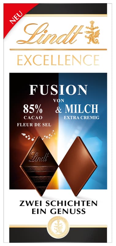 Lindt Excellence Fusion 85% Fleur de Sel & Milk 100g