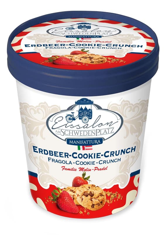 Eissalon am Schwedenplatz Erdbeer Cookie Crunch