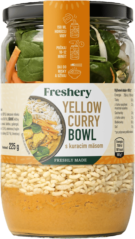 Freshery Yellow Curry Bowl mit Hühnerfleisch