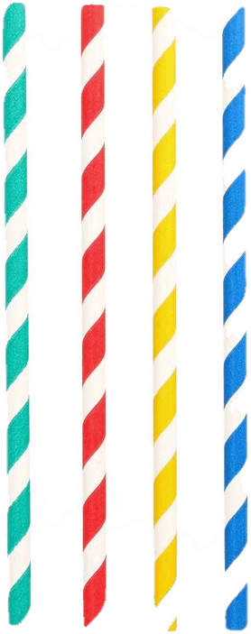 PAPSTAR 100 Shake straws, paper Ø 8 mm · 21 cm Assorted colours "Stripes"