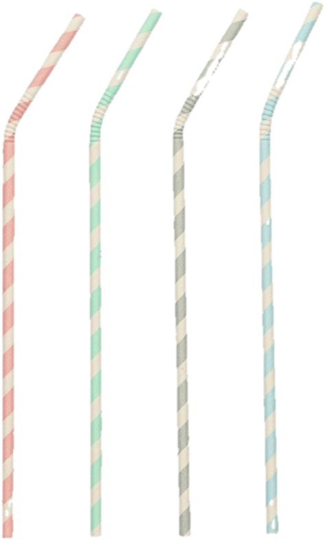 PAPSTAR 100 Drinking straws made of paper Ø 6 mm · 22 cm Assorted colours "Stripes" flexible