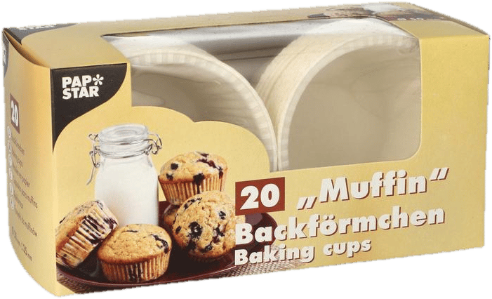 PAPSTAR 20 Baking cups "Muffins" Ø 5 cm · 3 cm white