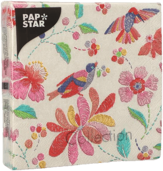 PAPSTAR 20 Napkins, 3-ply 1/4 fold 25 cm x 25 cm "Brasil"