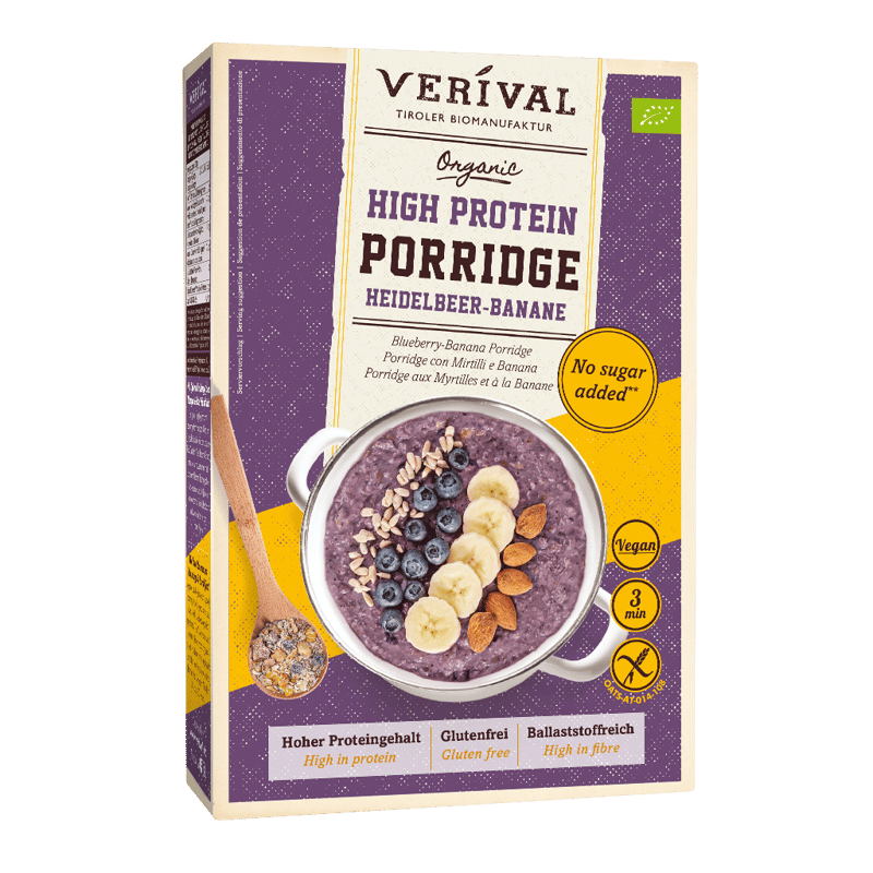 Verival BIO High Protein Porridge Heidelbeer-Banane