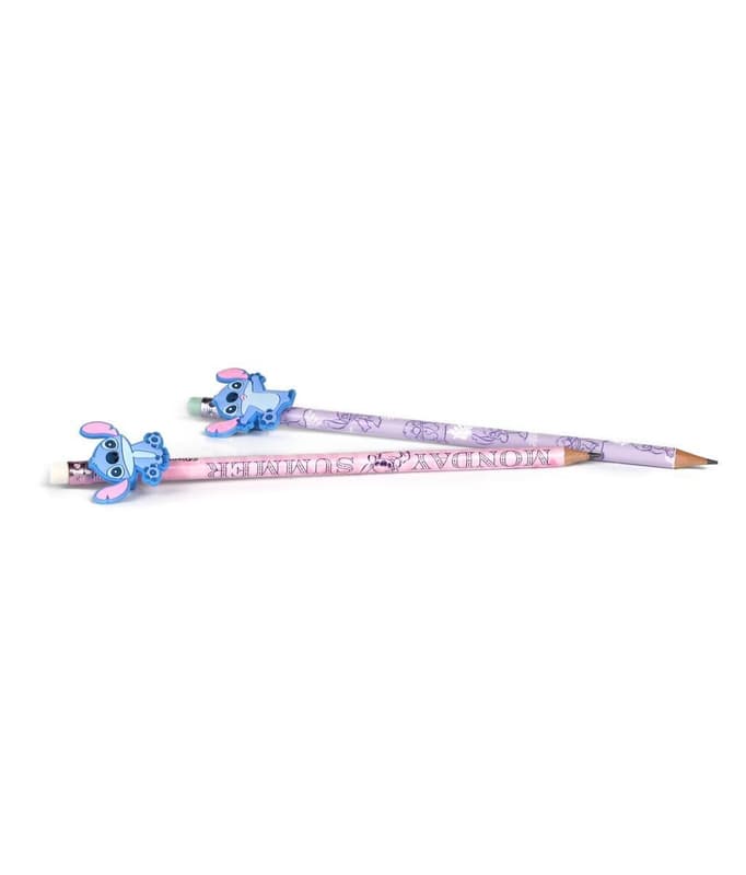 CoolPack Bleistifte Disney Stitch Fashion mit Radiergummi pink/lila 2 Stück