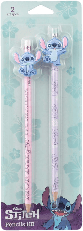 CoolPack Bleistifte Disney Stitch Fashion mit Radiergummi pink/lila 2 Stück