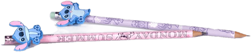 CoolPack Bleistifte Disney Stitch Fashion mit Radiergummi pink/lila 2 Stück