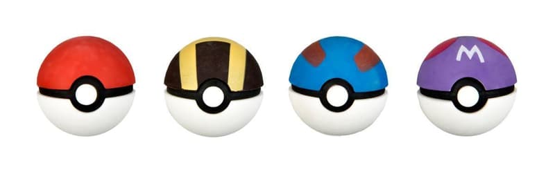 Pokémon rubber 3D Ball Form 4pcs