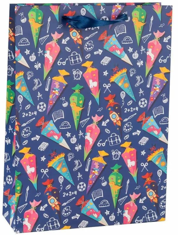 Idena gift bag blue 25x34,5x8,5cm 210g/m²