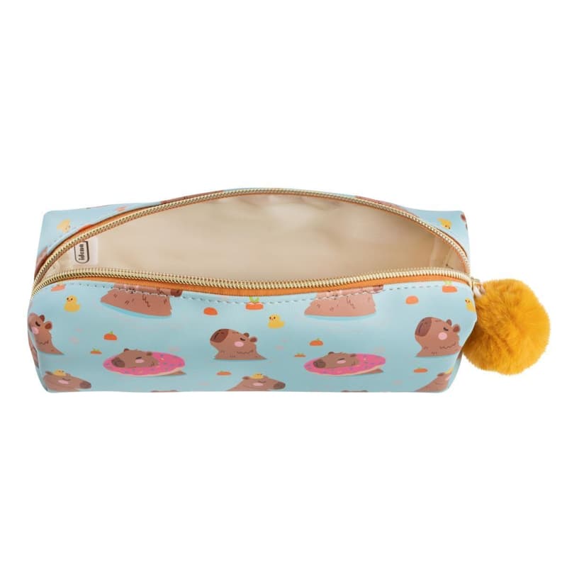 Idena Schlamper Capybara blau 205x60x70mm Verschluss mit Pompom