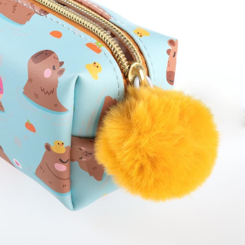 Idena Schlamper Capybara blau 205x60x70mm Verschluss mit Pompom