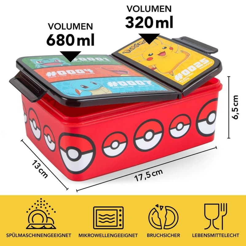 Pokémon lunch box red 1L