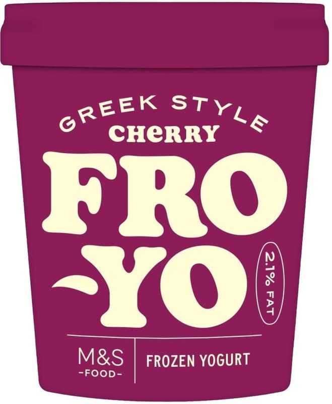 Marks & Spencer Frozen Yoghurt Greek Style with Cherries (tiefgekühlt)