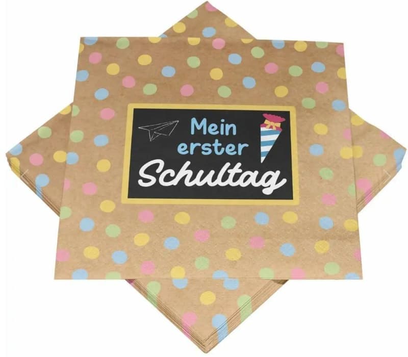 Servietten Mein 1. Schultag 3-lagig 33x33cm 20 Stück