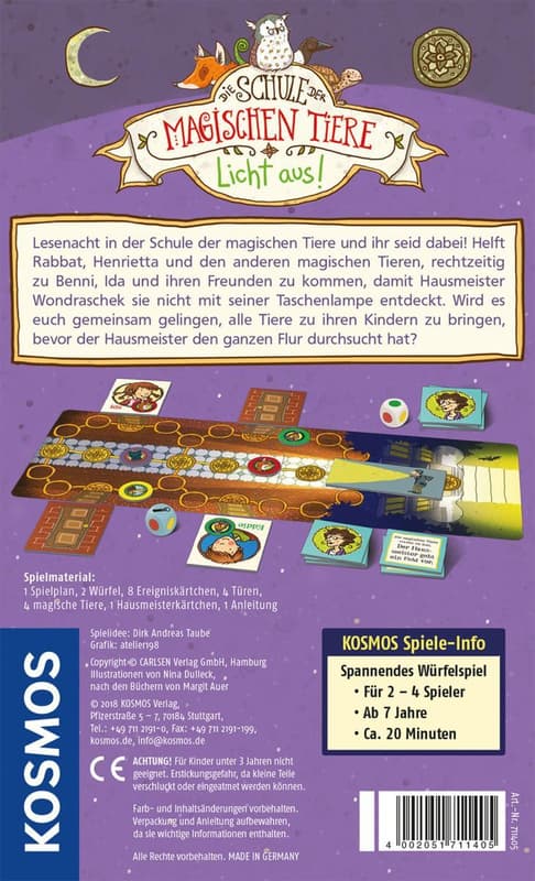Brettspiel Die Schule der magischen Tiere - Licht aus!