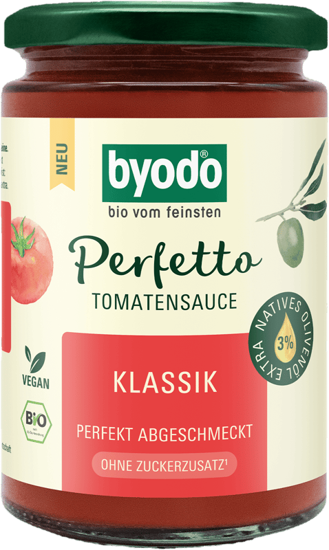 Byodo BIO Perfetto Tomatensauce Klassik, mit nativem Olivenöl extra