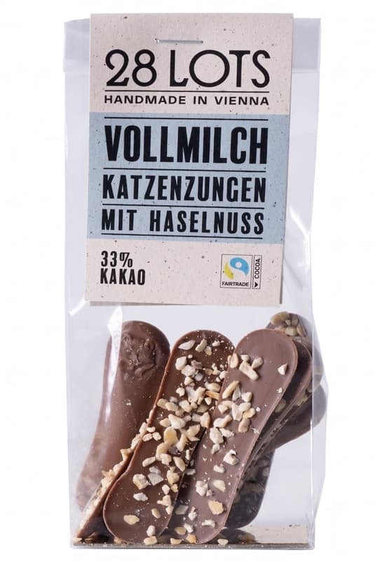 28Lots Katzenzungen Haselnuss Vollmilch